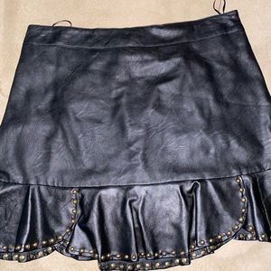 Leather Mini Skirt